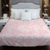 Pink Flower Seamless Pattern Duvet Cover