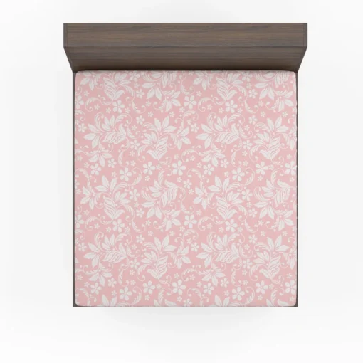 Pink Flower Seamless Pattern Fitted Sheet