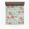 Pink Gaillardia Flowers Spring Pattern Fitted Sheet