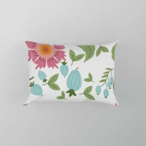 Pink Gaillardia Flowers Spring Pattern Pillow Case