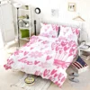 Pink Heart Balloons Love Text Bedding Set