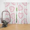 Pink Love Hearts Polka Dots Curtain