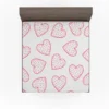 Pink Love Hearts Polka Dots Fitted Sheet