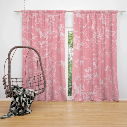 Pink Marble Texture Curtain