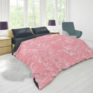 Pink Marble Texture Duvet Cover 1