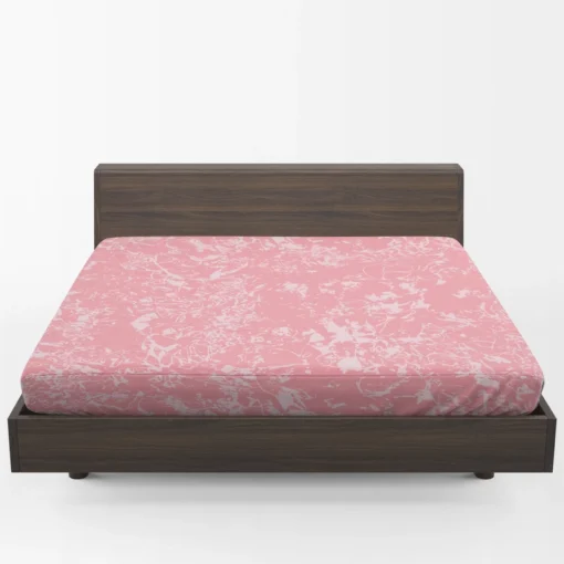 Pink Marble Texture Fitted Sheet 1