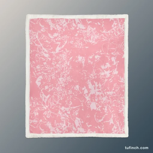 Pink Marble Texture Sherpa Fleece Blanket 1