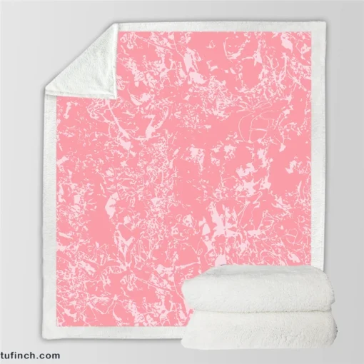 Pink Marble Texture Sherpa Fleece Blanket