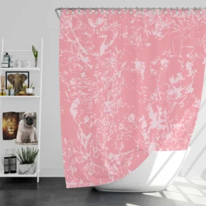 Pink Marble Texture Shower Curtain