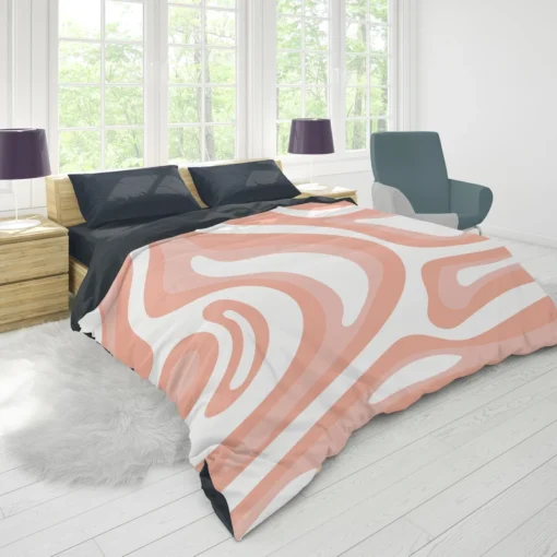 Pink Pastel Abstract Background Duvet Cover 1