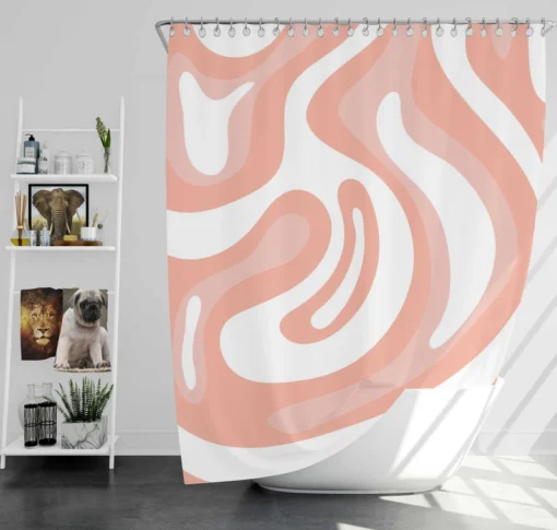 Pink Pastel Abstract Background Shower Curtain