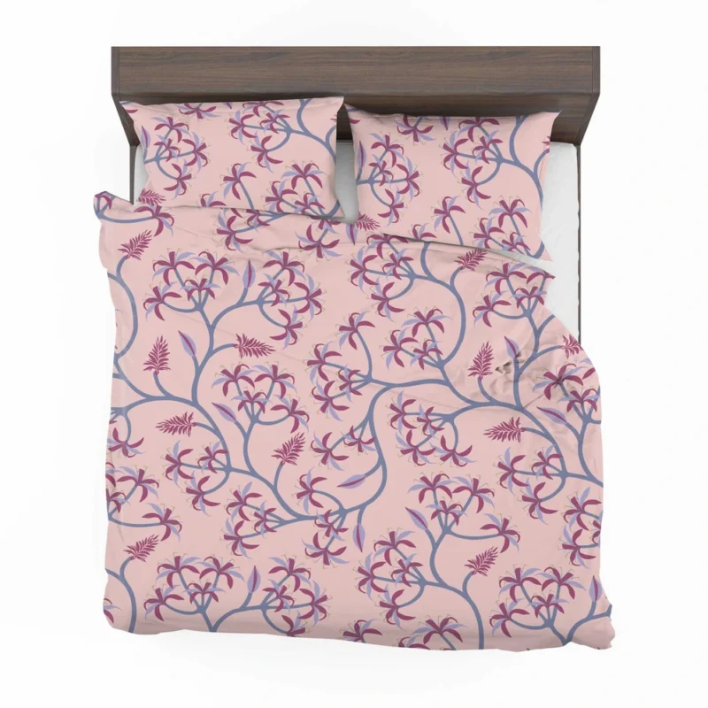 Pink Plant Branch Nature Bedding Set 2