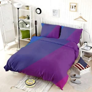 Pink Purple Blue Background Bedding Set