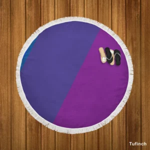 Pink Purple Blue Background Round Beach Towel