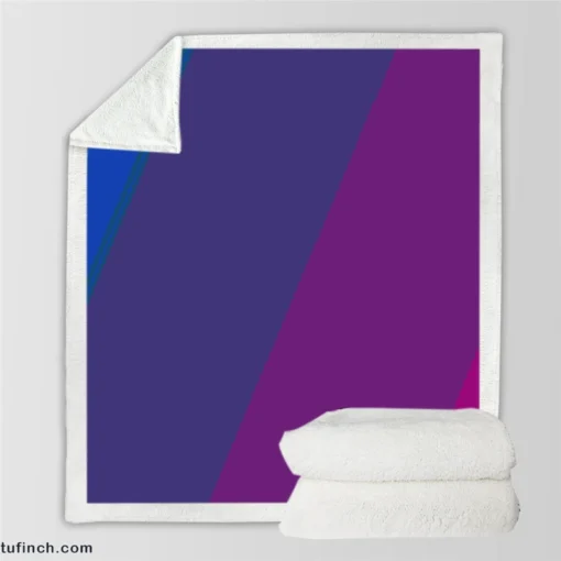 Pink Purple Blue Background Sherpa Fleece Blanket