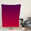 Pink Purple Blue Gradient Floral Fleece Blanket