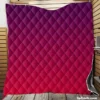 Pink Purple Blue Gradient Floral Quilt Blanket