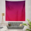 Pink Purple Blue Gradient Floral Wall Tapestry