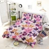 Pink Purple Lily Flowers Bedding Set