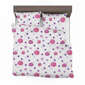 Pink Purple Watercolor Circles Bedding Set 2