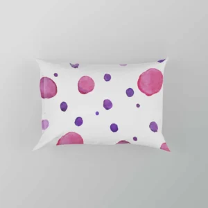 Pink Purple Watercolor Circles Pillow Case