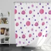 Pink Purple Watercolor Circles Shower Curtain