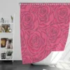 Pink Rose Flowers Shower Curtain