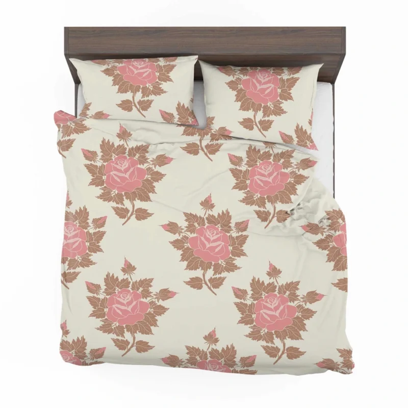 Pink Rose Luxury Floral Design Bedding Set 2