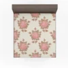 Pink Rose Luxury Floral Design Fitted Sheet