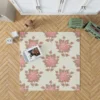 Pink Rose Luxury Floral Design Rug