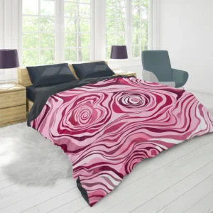 Pink Rose Marble Texture Duvet Cover 1