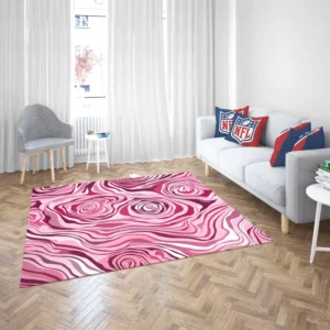 Pink Rose Marble Texture Rug 2