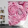 Pink Rose Marble Texture Shower Curtain