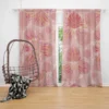 Pink Sakura Floral Pattern Curtain