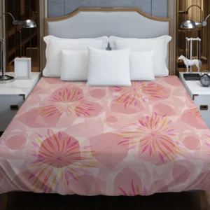 Pink Sakura Floral Pattern Duvet Cover