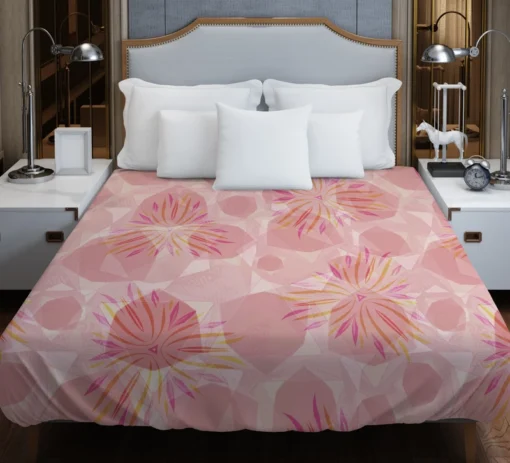 Pink Sakura Floral Pattern Duvet Cover