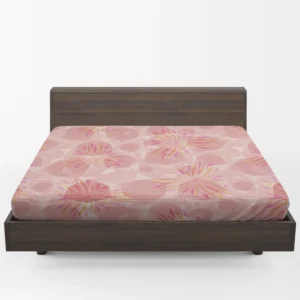 Pink Sakura Floral Pattern Fitted Sheet 1