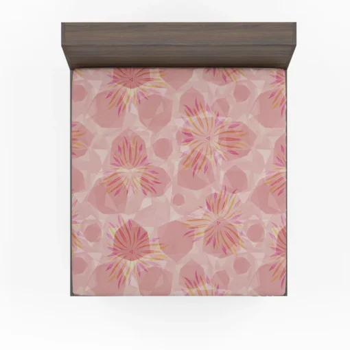 Pink Sakura Floral Pattern Fitted Sheet