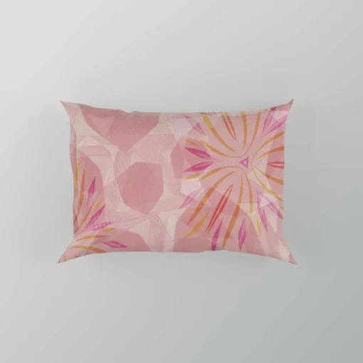 Pink Sakura Floral Pattern Pillow Case