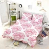 Pink Toile Damask Design Bedding Set