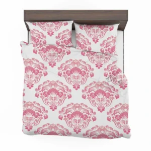 Pink Toile Damask Design Bedding Set 2