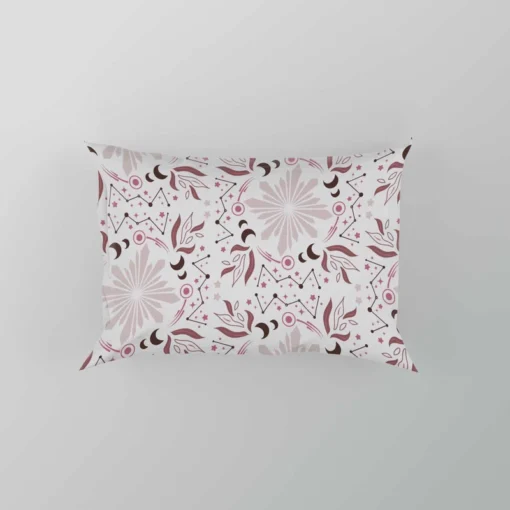 Pink Vintage Floral Pattern Pillow Case