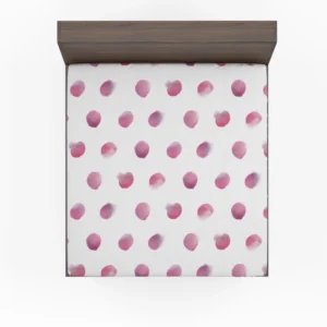 Pink Water colored Polka Dots Fitted Sheet