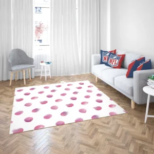 Pink Water colored Polka Dots Rug 2