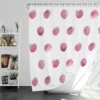 Pink Water colored Polka Dots Shower Curtain