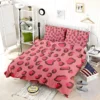 Pink Watercolor Leopard Print Bedding Set