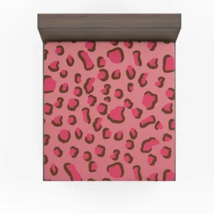 Pink Watercolor Leopard Print Fitted Sheet