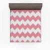 Pink White Aztec Chevron Fitted Sheet