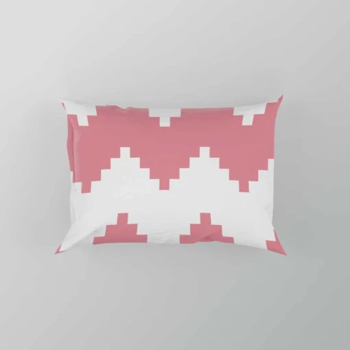 Pink White Aztec Chevron Pillow Case