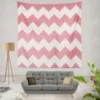 Pink White Aztec Chevron Wall Tapestry